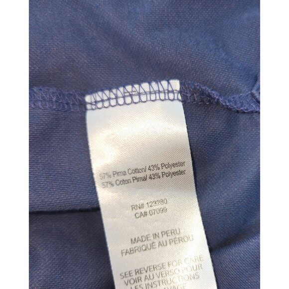 Travis Mathew Mens Polo XL Gray & Blue Pima Cotton Blend - Picture 6 of 9